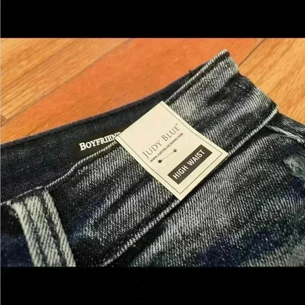 Judy Blue Jeans Distressed Boyfriend Fit Straight Leg Women’s Size 3 / 26 NWT - Picture 7 of 16
